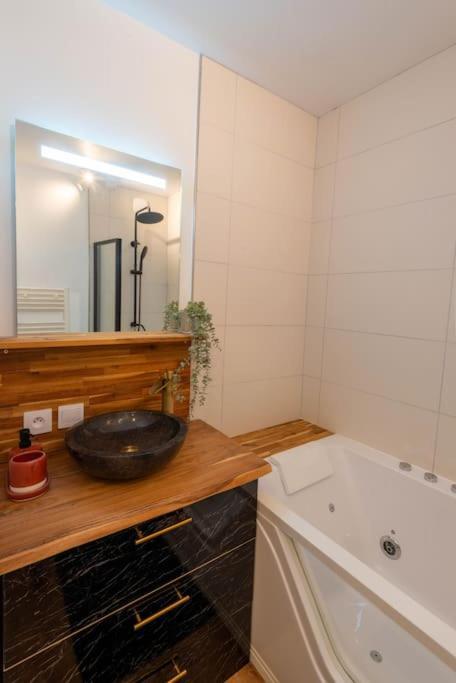 Balneo & Sauna, Sejour Detente Aux Teinturiers - Metro Charpennes - Garage Villeurbanne Buitenkant foto